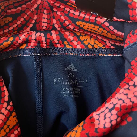 Adidas x Farm Rio 7/8 Leggings Women's XS Blue AEROREADY Training Tights NWT - Picture 6 of 12